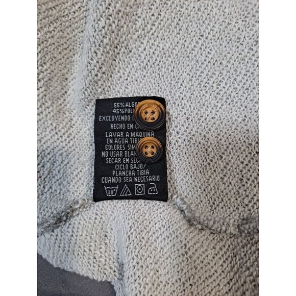 Beautiful Giant Men's Gray Long Sleeve Three Button Stylish Unique Hoodie Large - Picture 7 of 11